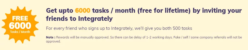 integrately free tasks